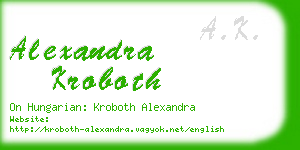 alexandra kroboth business card